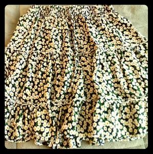 Vintage looking flair mini skirt with elastic wais